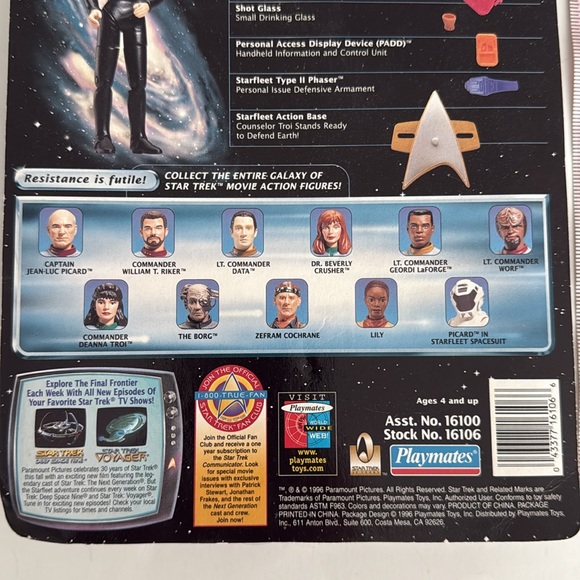 1996 Star Trek First Contact Commander Deanna Troi-Counselor-Enterprise Figure - Picture 8 of 11